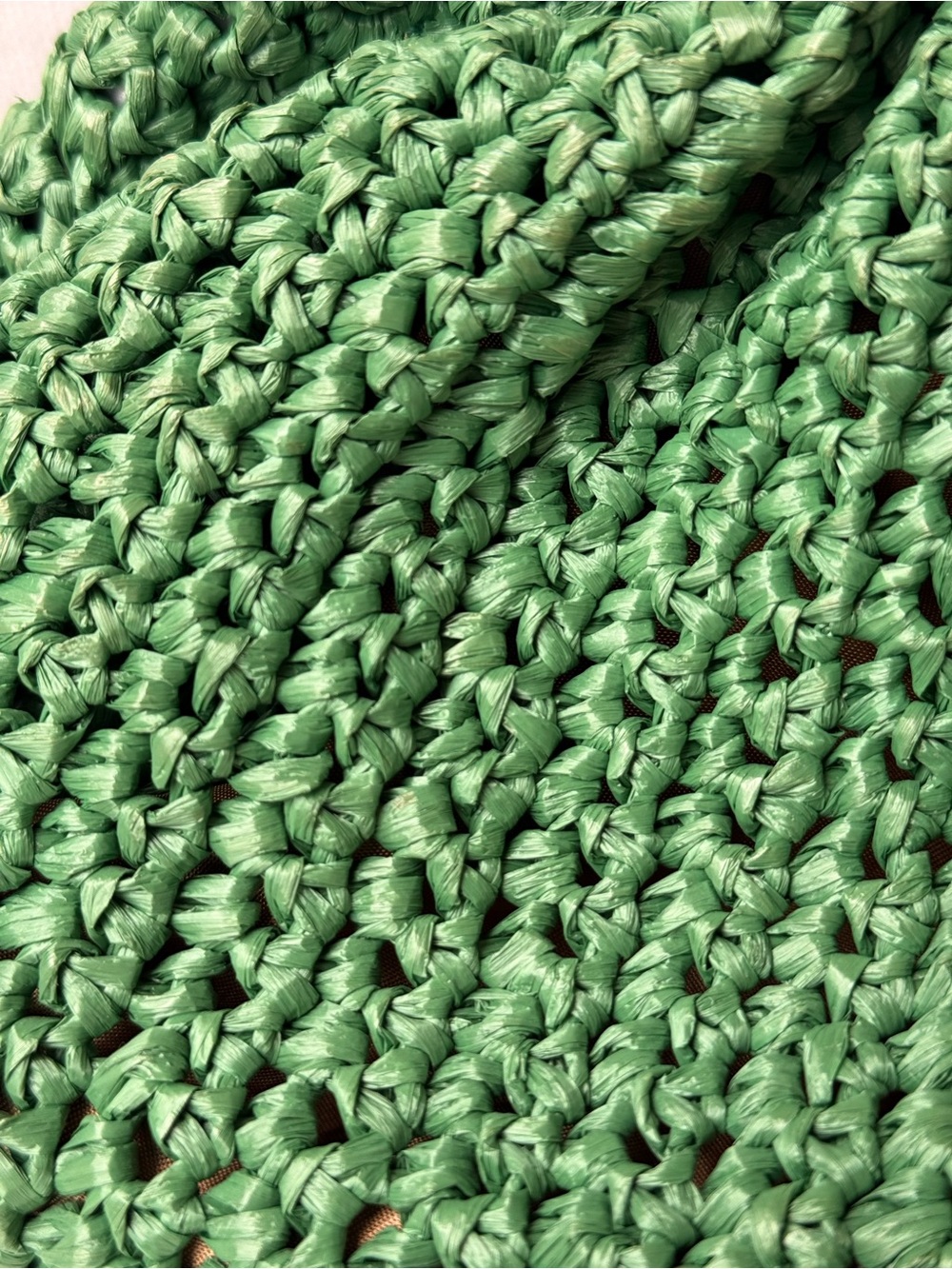 Maria La Rosa Mini Crochet Solid Clutch Bag in Forest Freen - Picture 4 of 4
